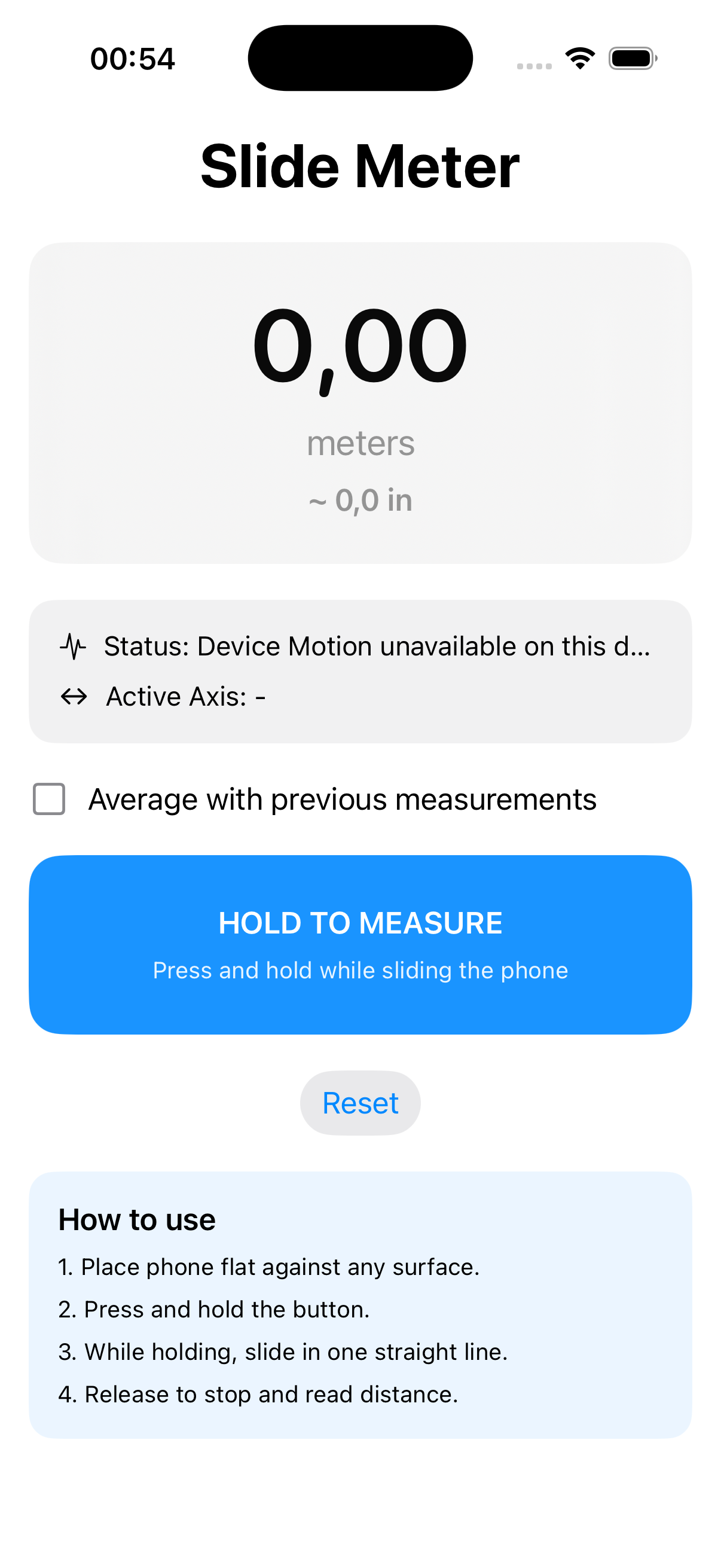 SlideMeter app screenshot